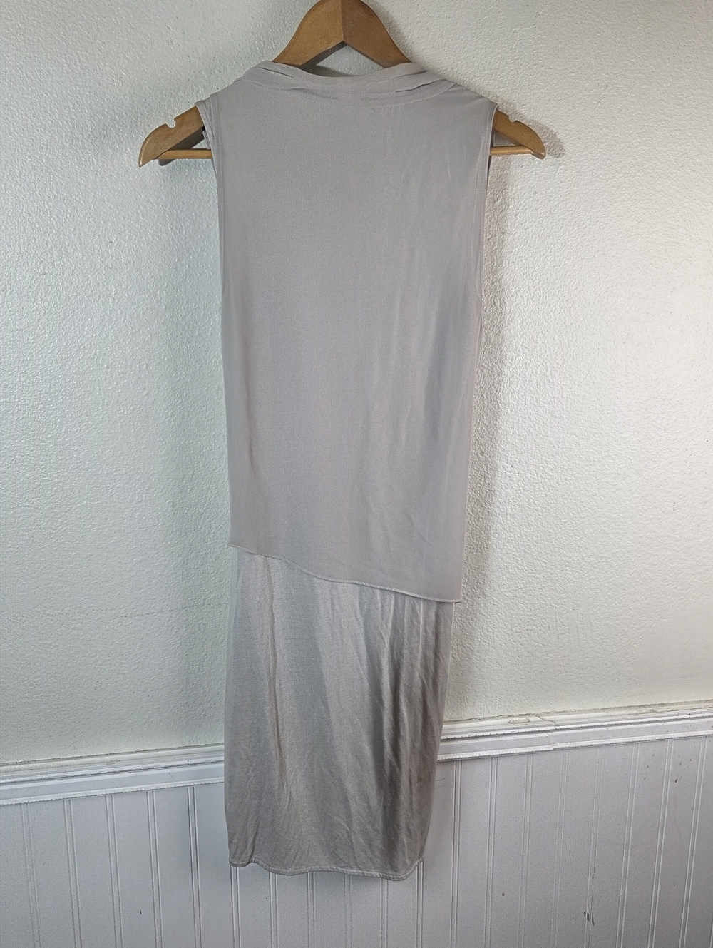AllSaints Abi Dress Womens US 2 XS Gray Draped Sleeveless Midi Made in Portugal - Picture 5 of 16